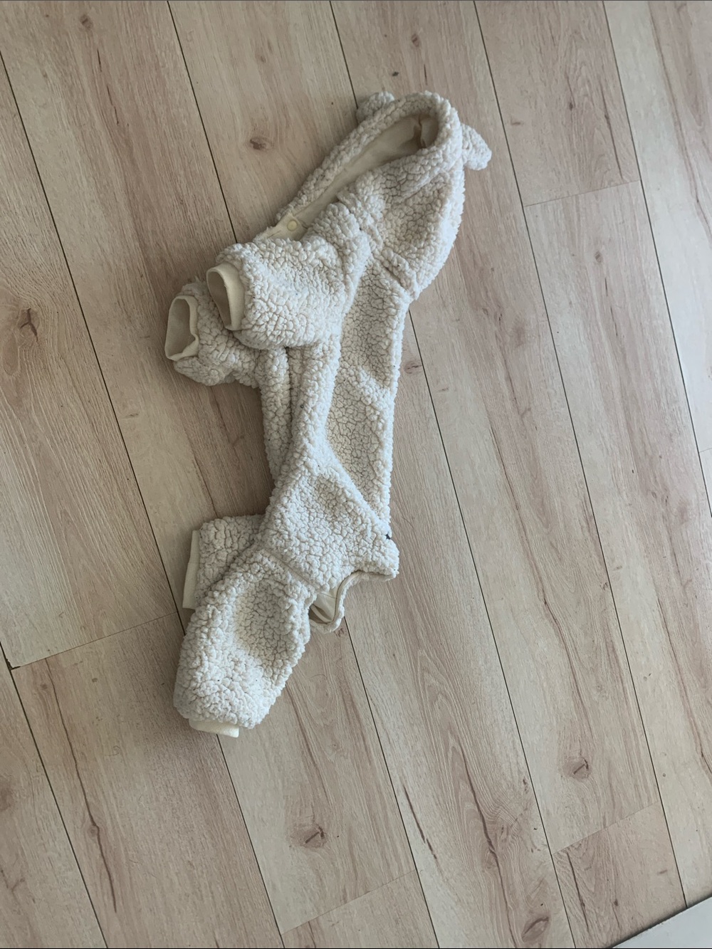 UGG Cream Sherpa Dog Onesie - Plush Fleece Pet Coverall